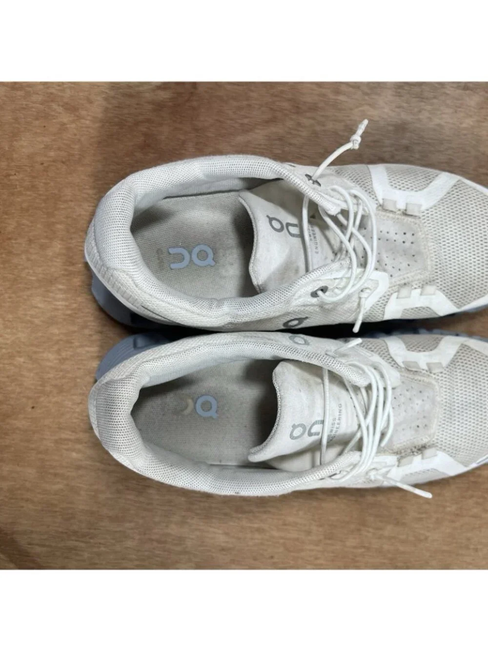 On Cloud 5 Womens Size 7.5 White Blue Athletic Running Walking Shoes Sneakers